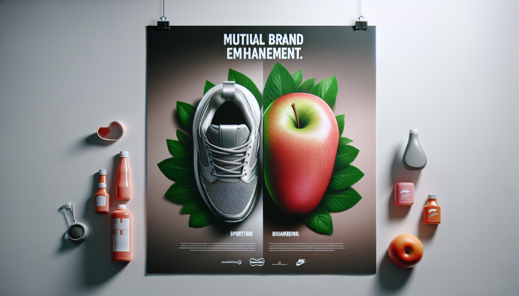 Co-branded advertisement showcasing mutual brand enhancement.
