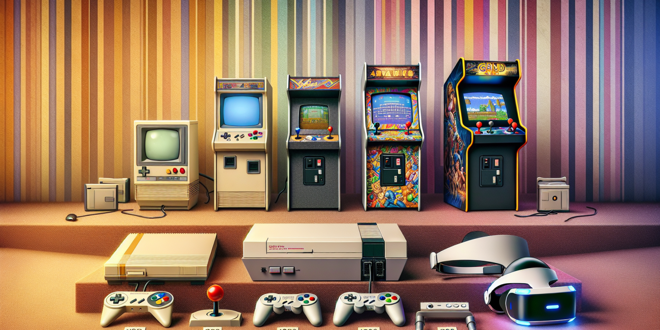 History and evolution of gaming hardware from past to present.