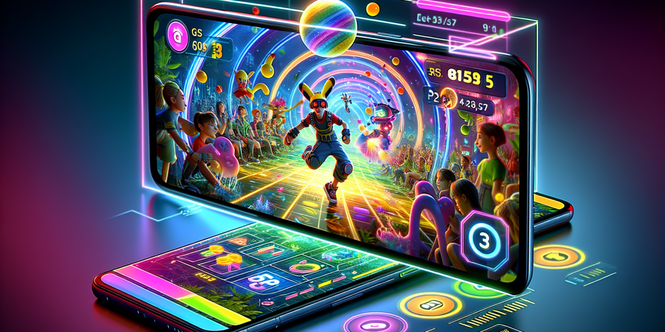 Smartphone showcasing the latest trend in mobile gaming.