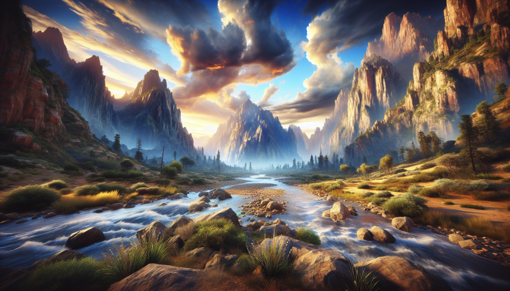 Breathtaking in-game vista showcasing cinematic artistry in video games.