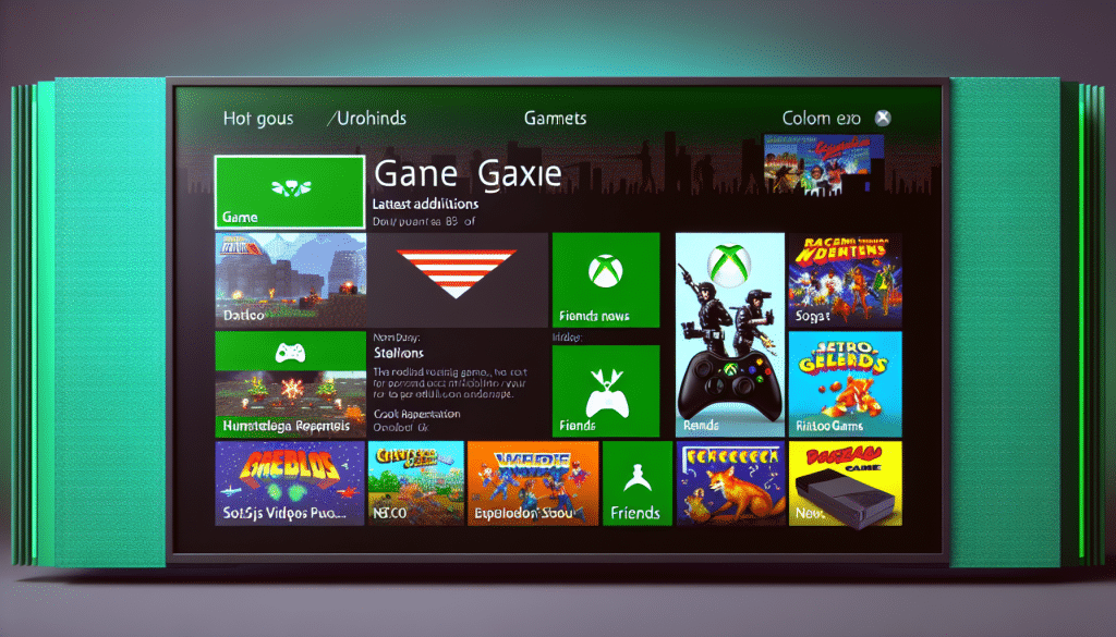 Xbox dashboard highlighting retro games.