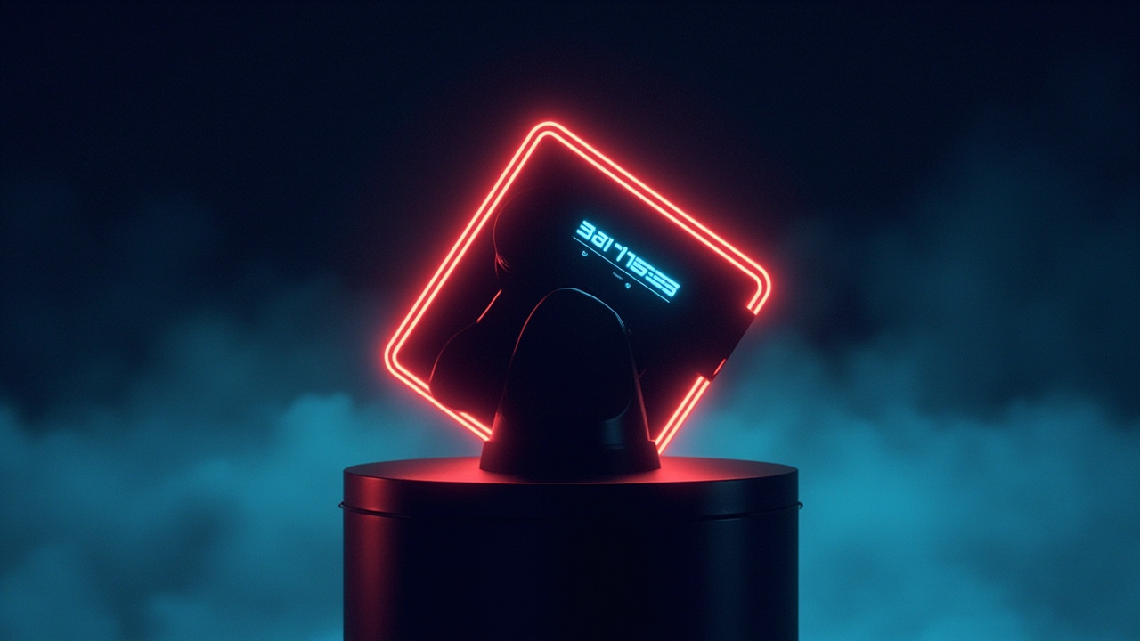 Illustration of retro gaming hardware in synthwave style